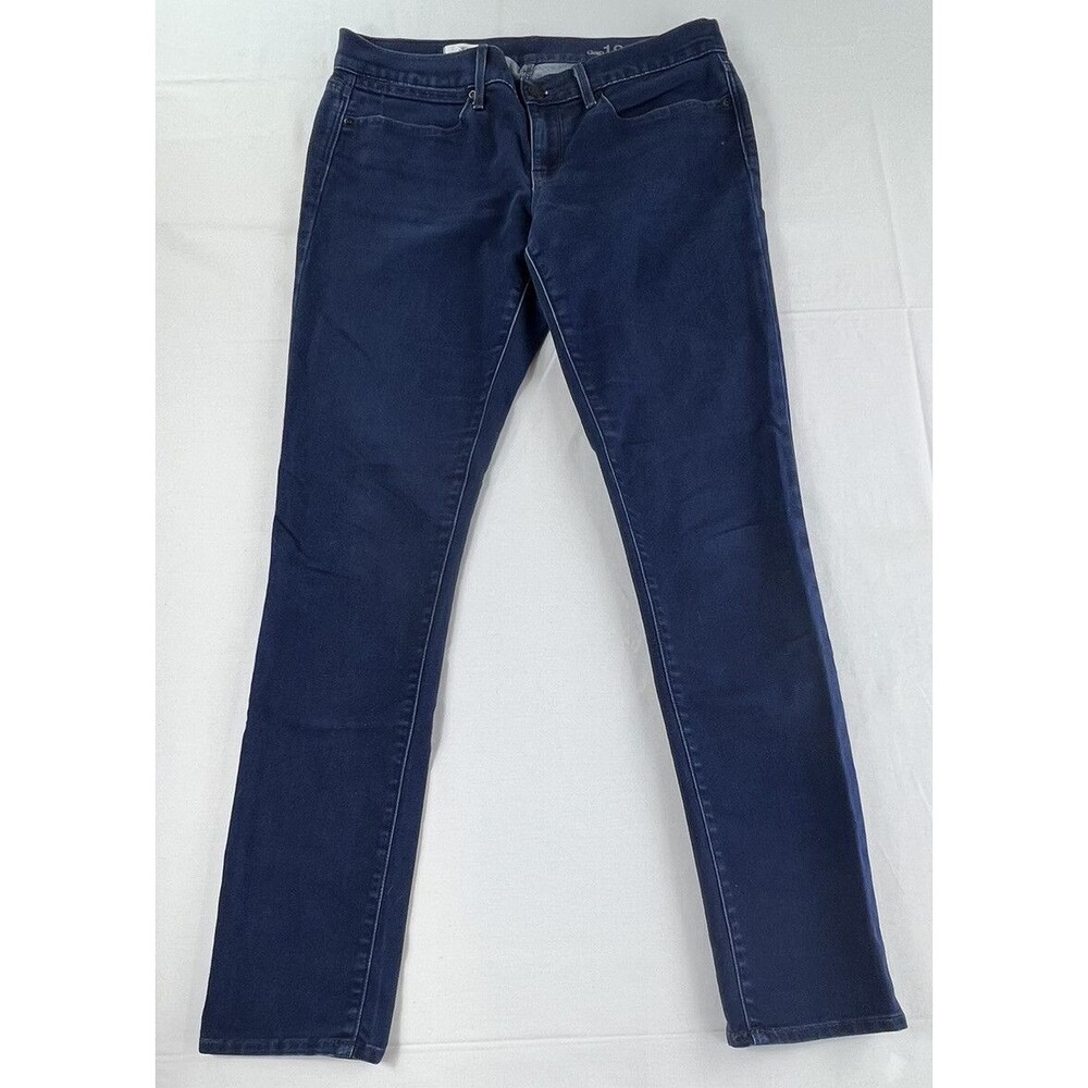 Gap Womens Dark Wash Always Skinny 4 Pocket Straight Leg Denim Jeans Size 10